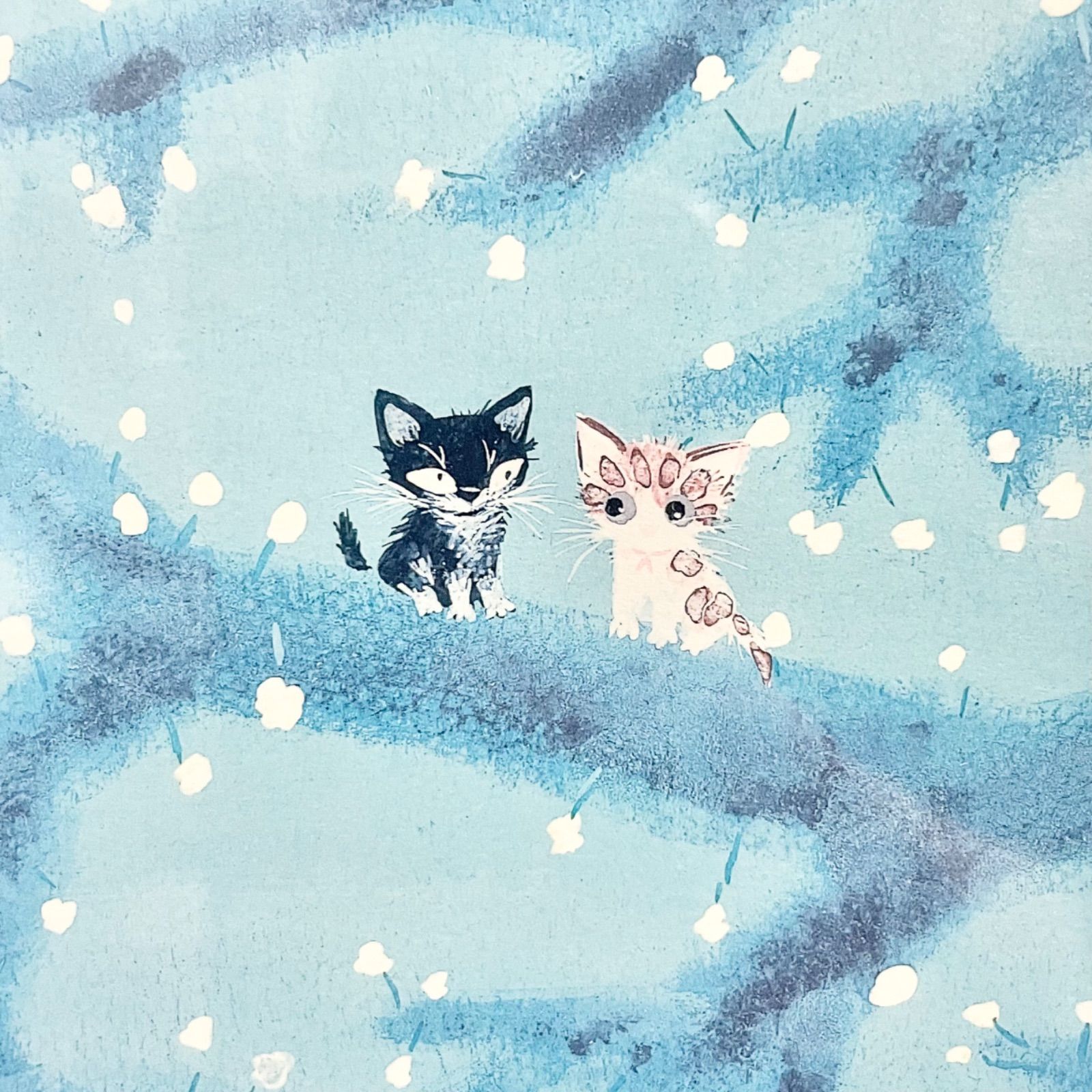 渡辺あきお 絵画 版画 猫 ダイヤモンド・スクリーニング - メルカリ