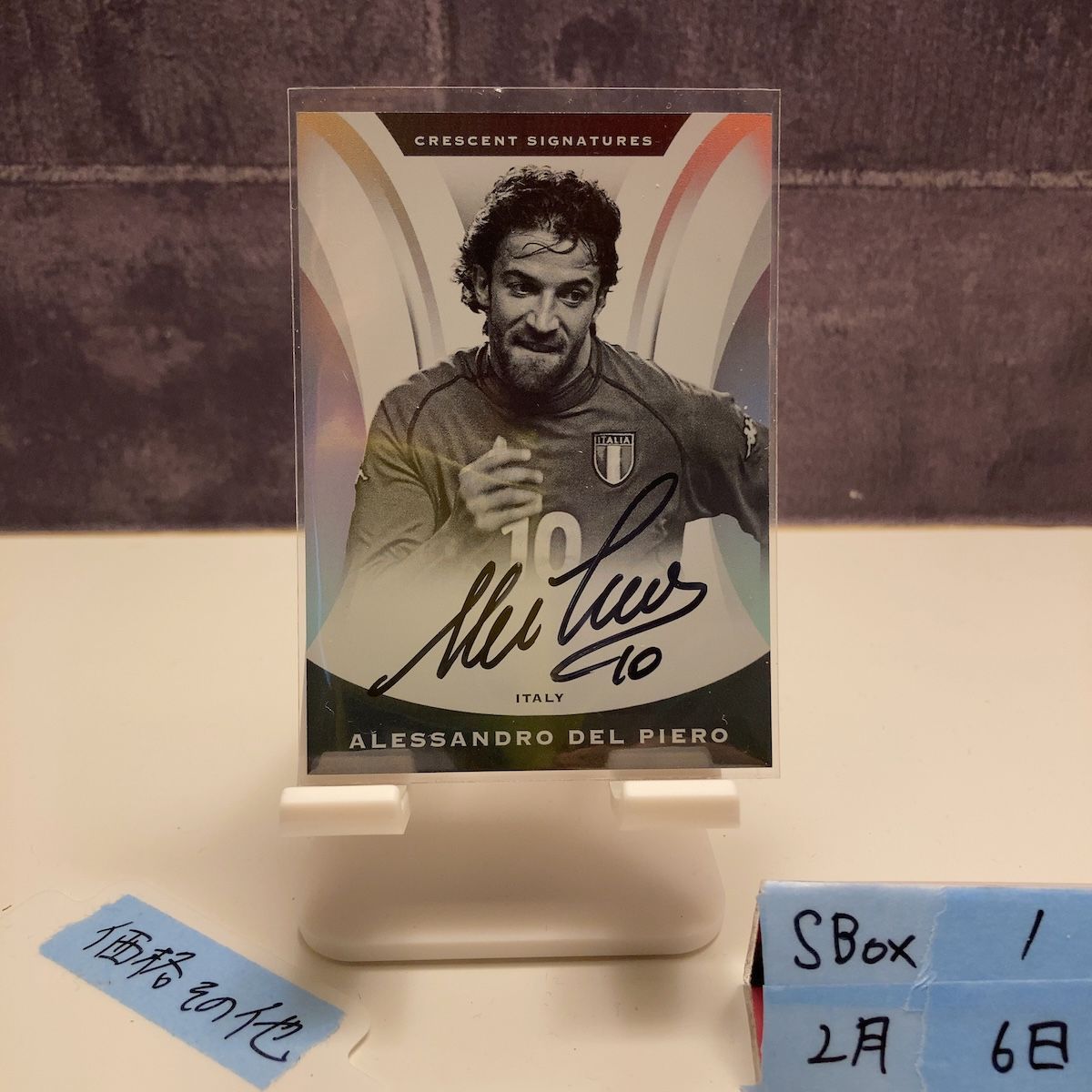 2017 Panini Alessandro Del Piero 直筆サインカード Italy Crescent
