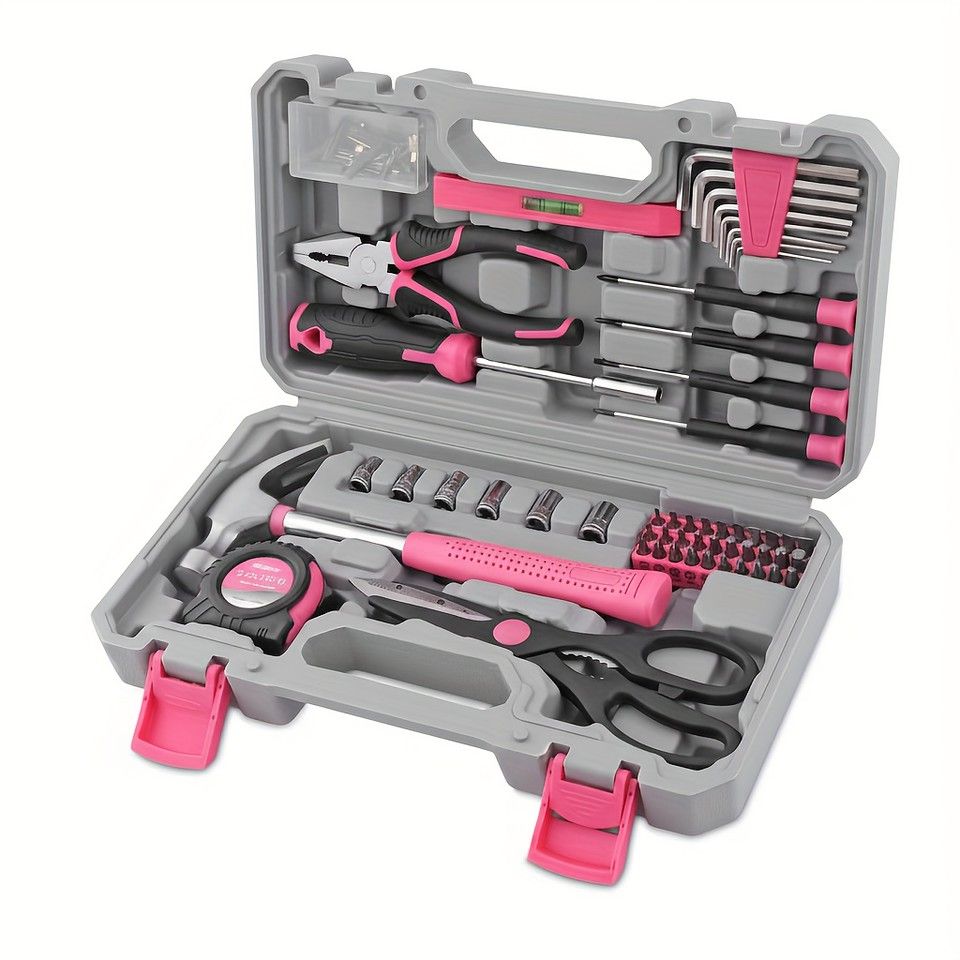 55点 女性向け】ピンクツールキット DIY修理セット | ハンマー