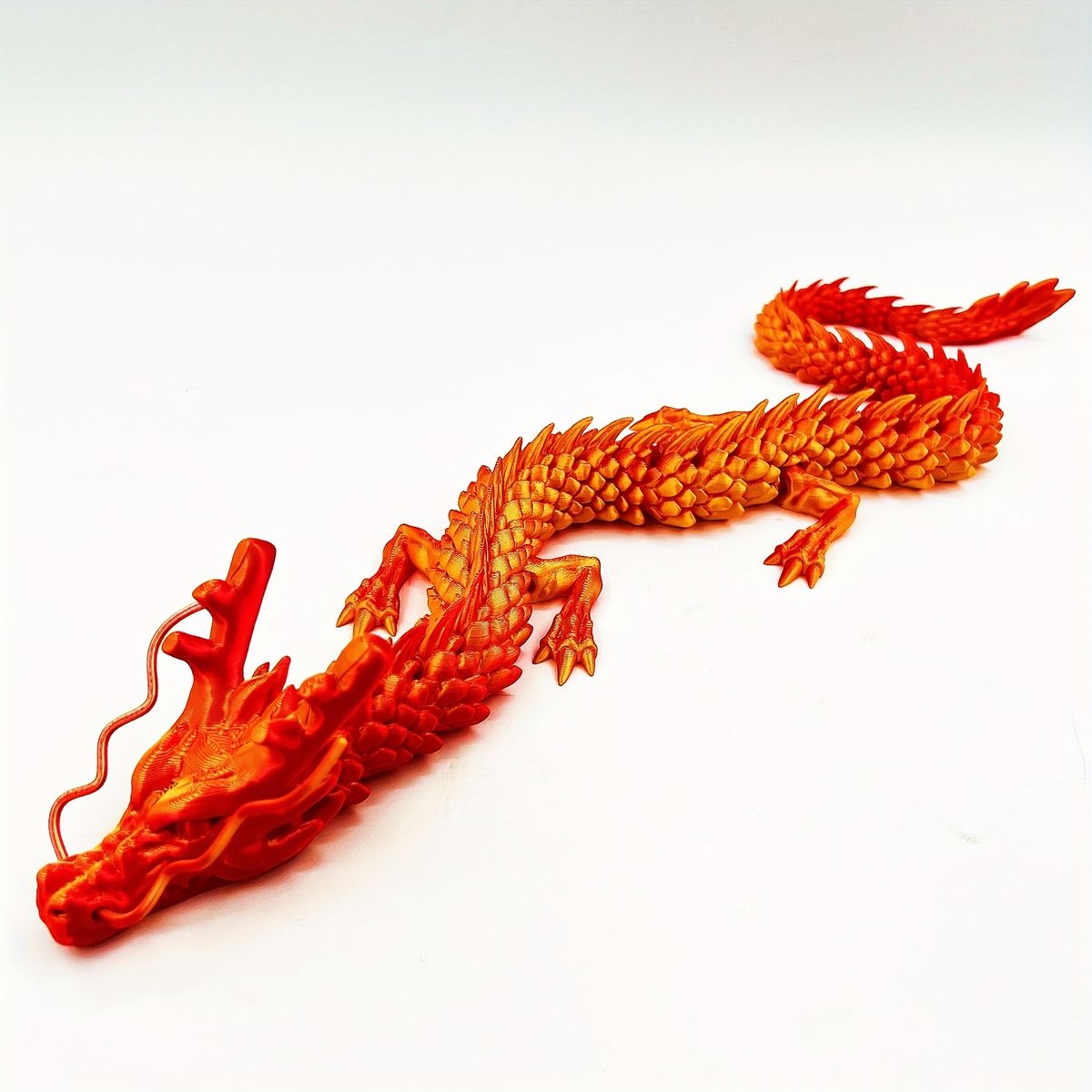 送料無料】神秘の中国龍 23.63インチ 巨大ドラゴンモデル カラフル