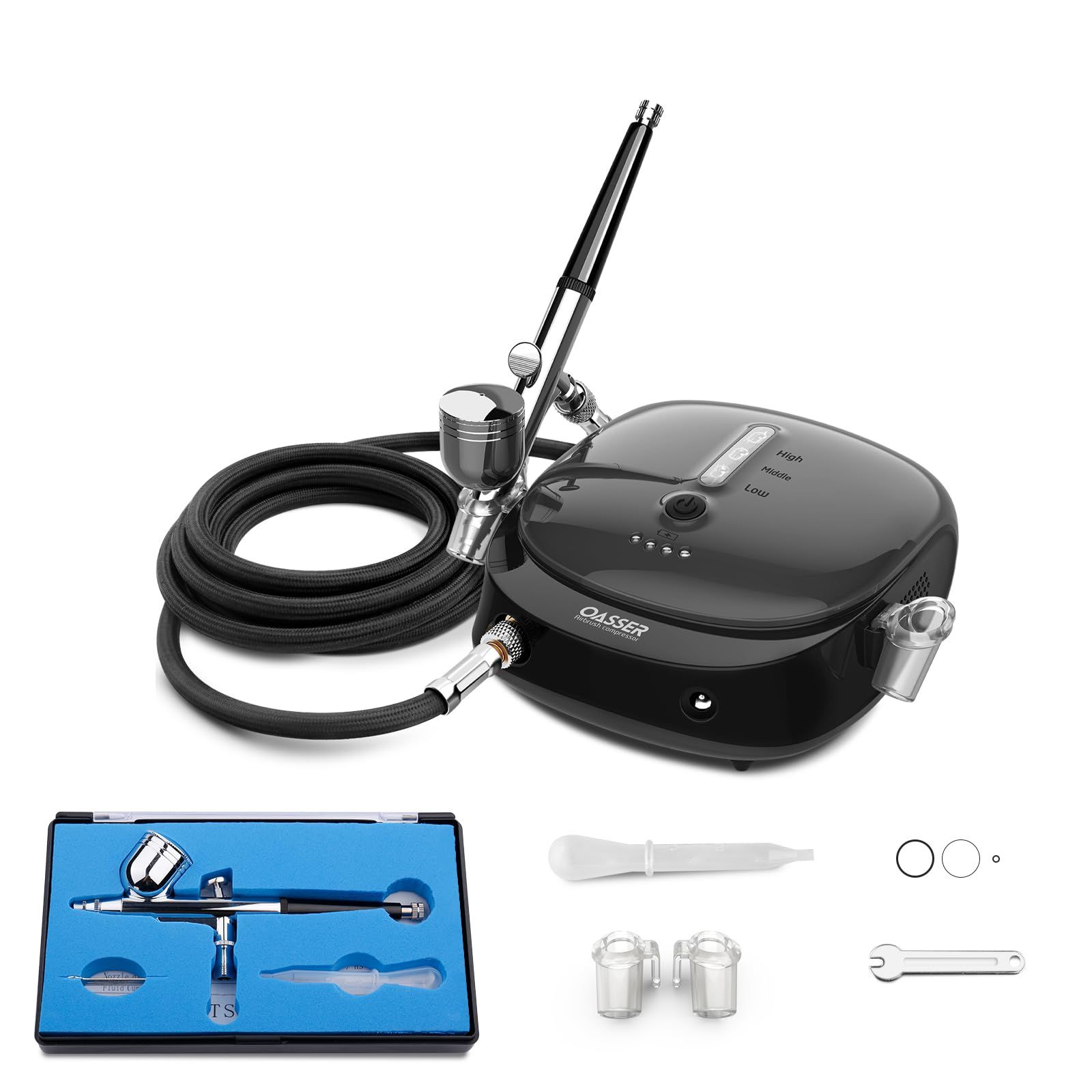 迅速に発送】Oasser エアブラシ セット ミニコンプレッサー 充電式