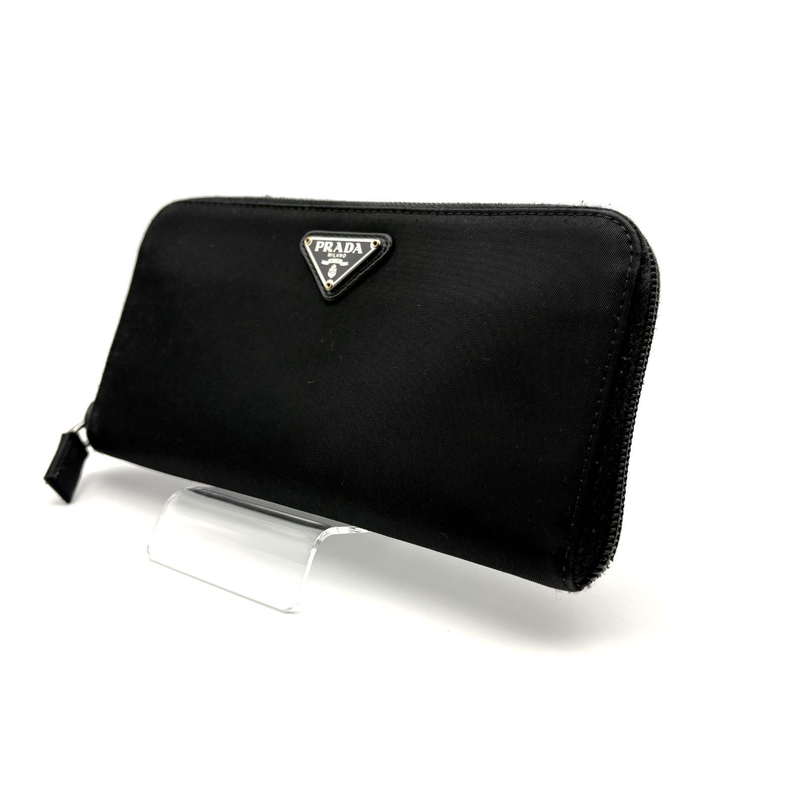 良品 】PRADA プラダ M506 ジップアラウンドウォレット トライアングル