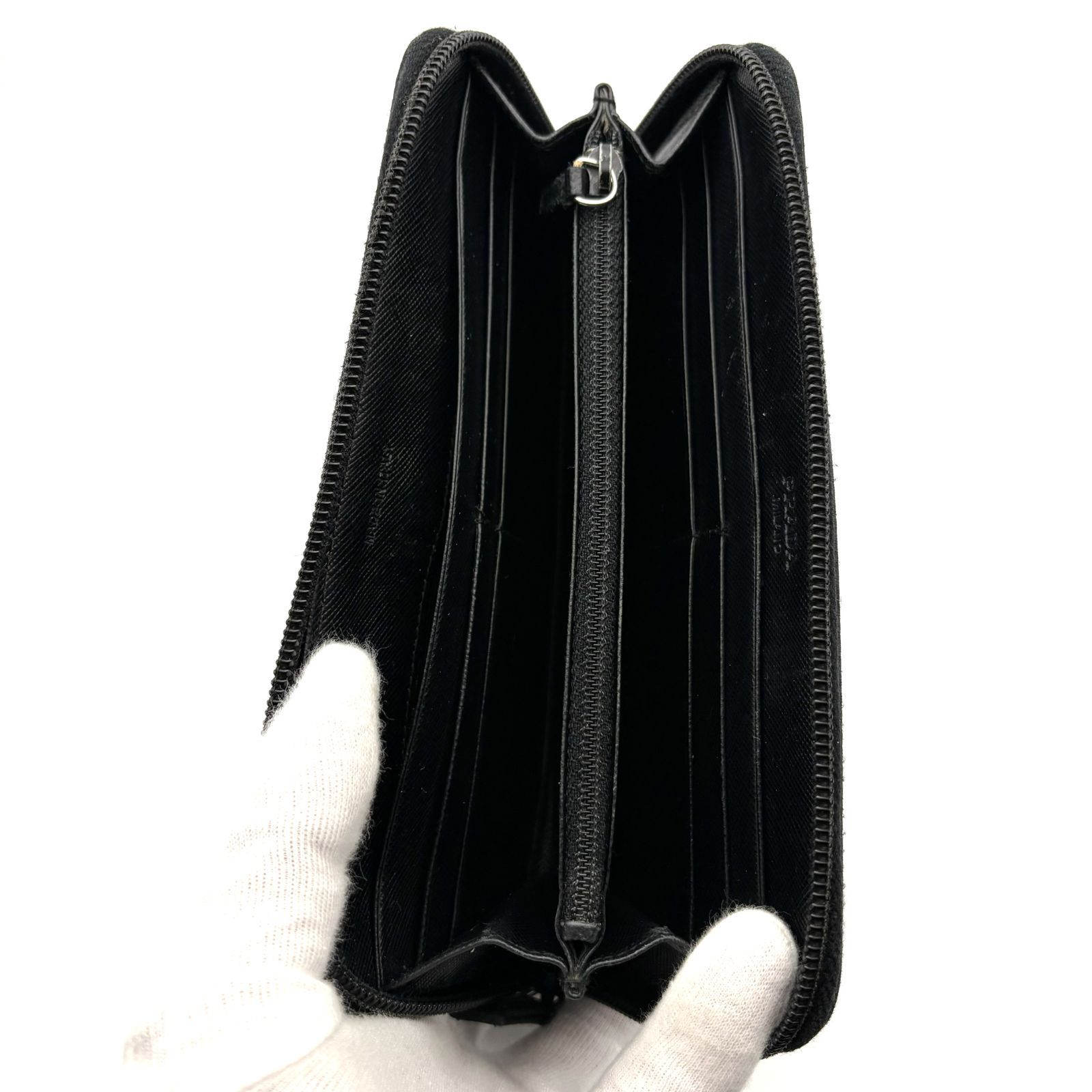 良品 】PRADA プラダ M506 ジップアラウンドウォレット トライアングル