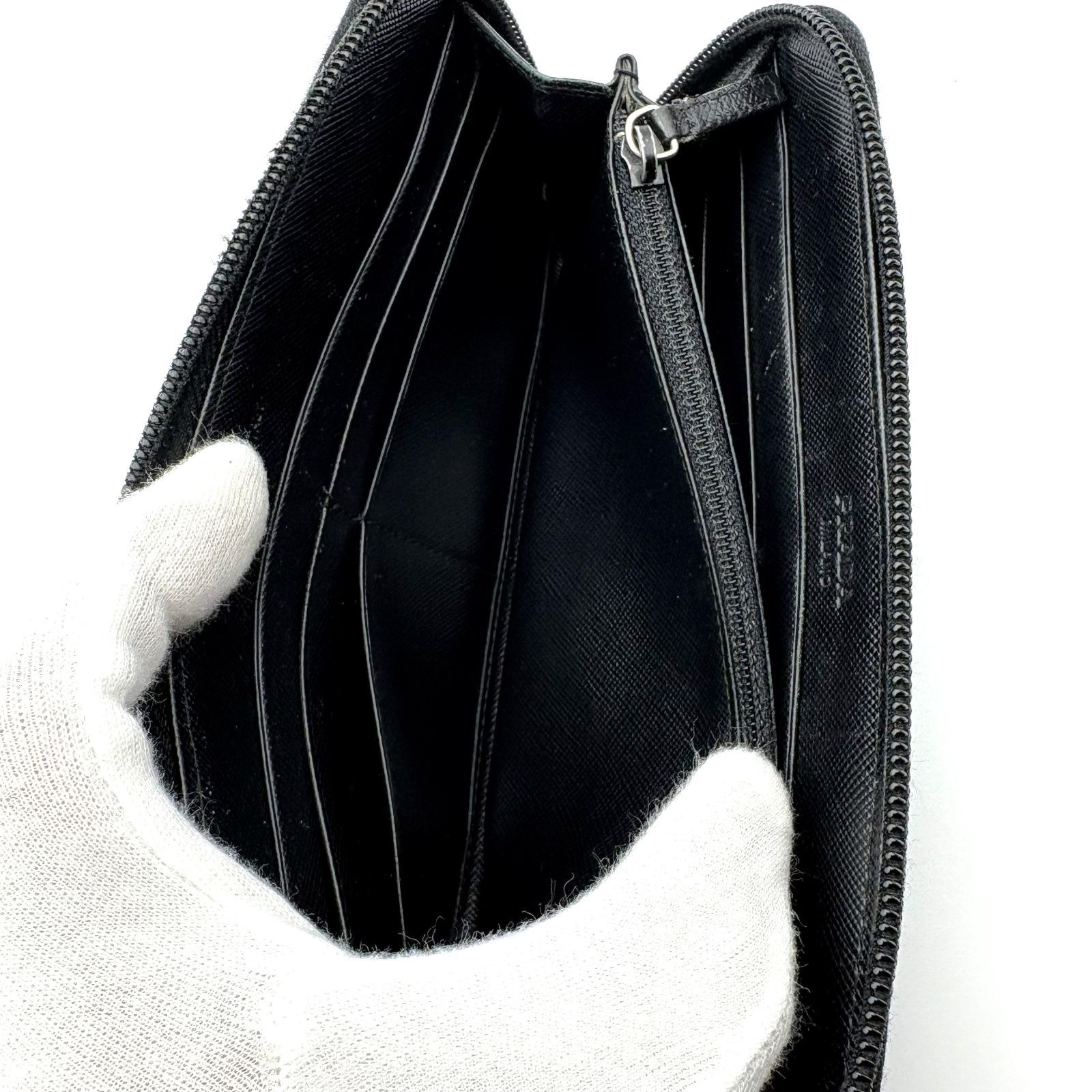 良品 】PRADA プラダ M506 ジップアラウンドウォレット トライアングル