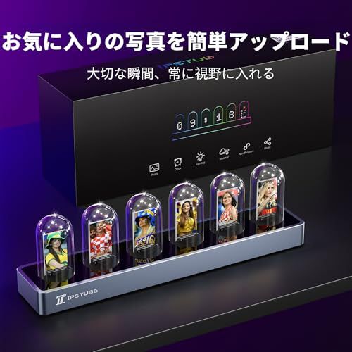 Nixie tube clock,ニキシー管クロック、デジタル写真アップロード機能