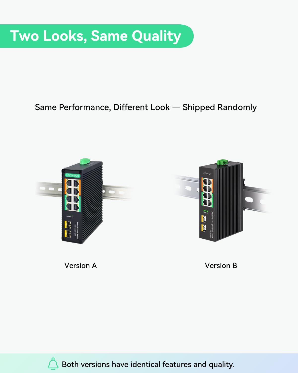 LINOVISION 産業用8ポートフルギガビットPOE、SFPポート付非管理