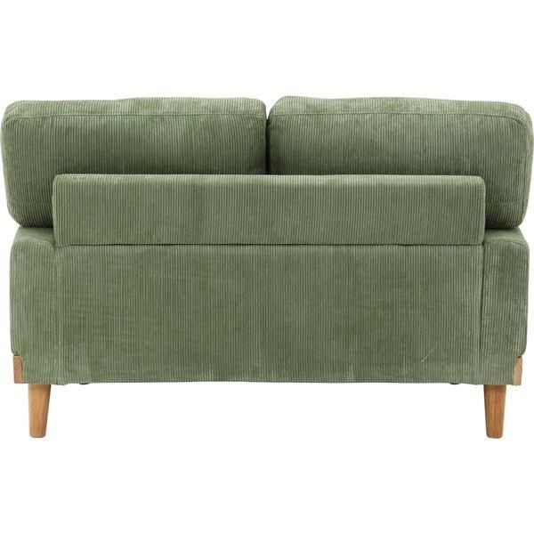  コーデュロイソファ 2P GR グリーン 組立式 ナチュラルソファベッド 2人掛け 3人掛けソファ ソファ ソファベッド
