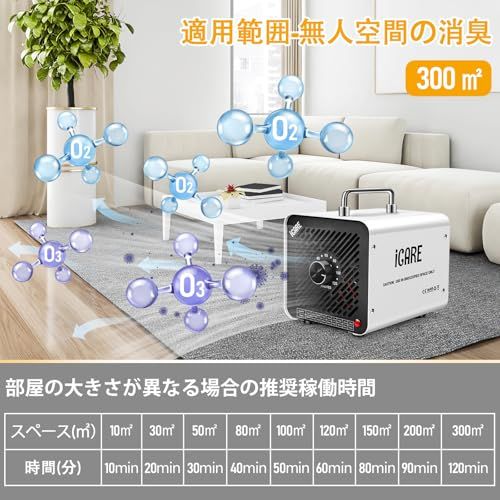 オゾン発生器 【PSE認証済】30000mg/h 業務用オゾン脱臭機 家庭用空気