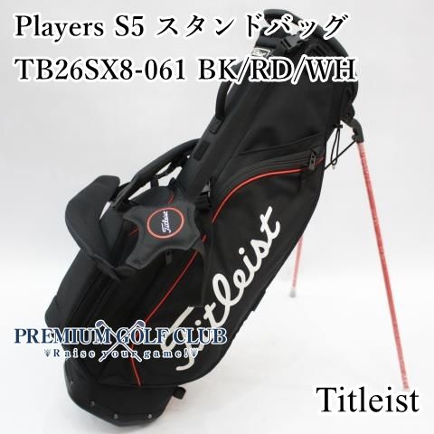 タイトリスト Players S5 スタンドバッグ TB26SX8-061 ブラック|レッド|ホワイト 2026年 日本未発売USモデル 8468
