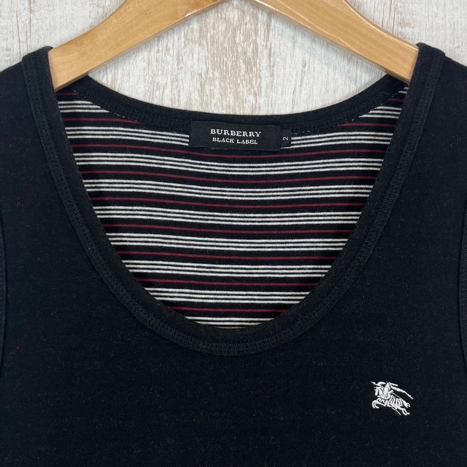 BURBERRY BLACK LABEL バーバリーブラックレーベル ホースロゴ刺繍 