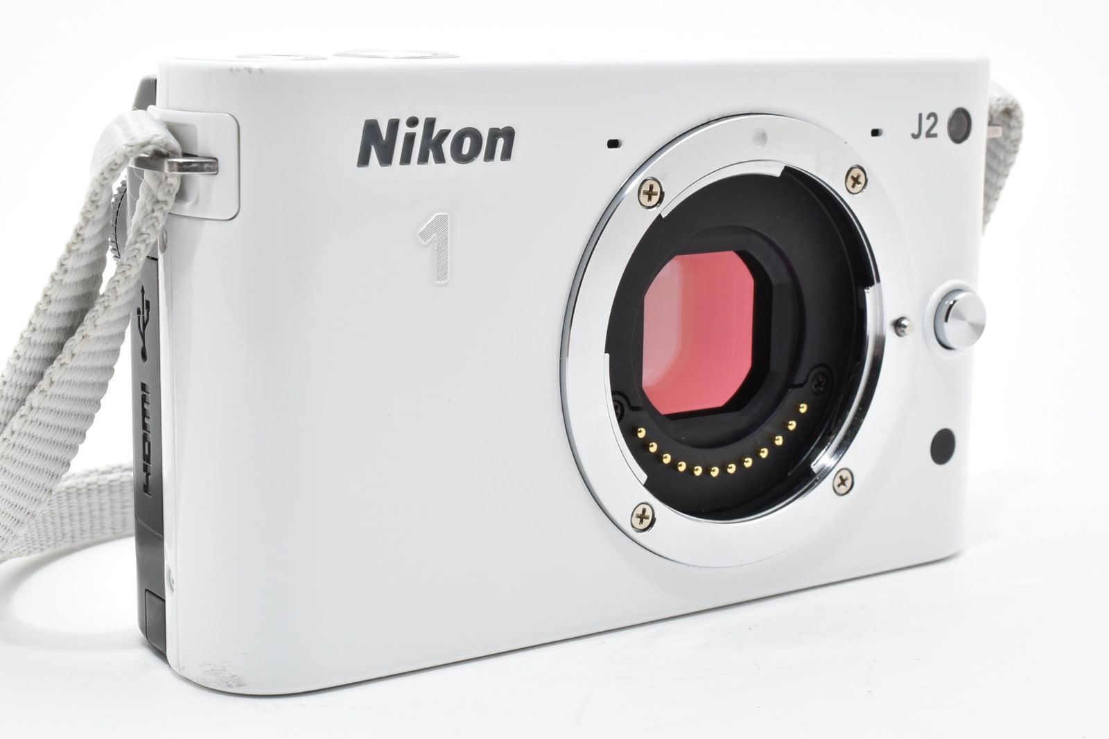 実用光学美品】Nikon ニコン NIKON1 J2 ボディ 白 ホワイト シャッター
