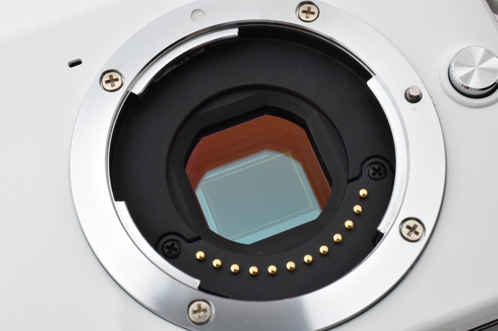 実用光学美品】Nikon ニコン NIKON1 J2 ボディ 白 ホワイト シャッター