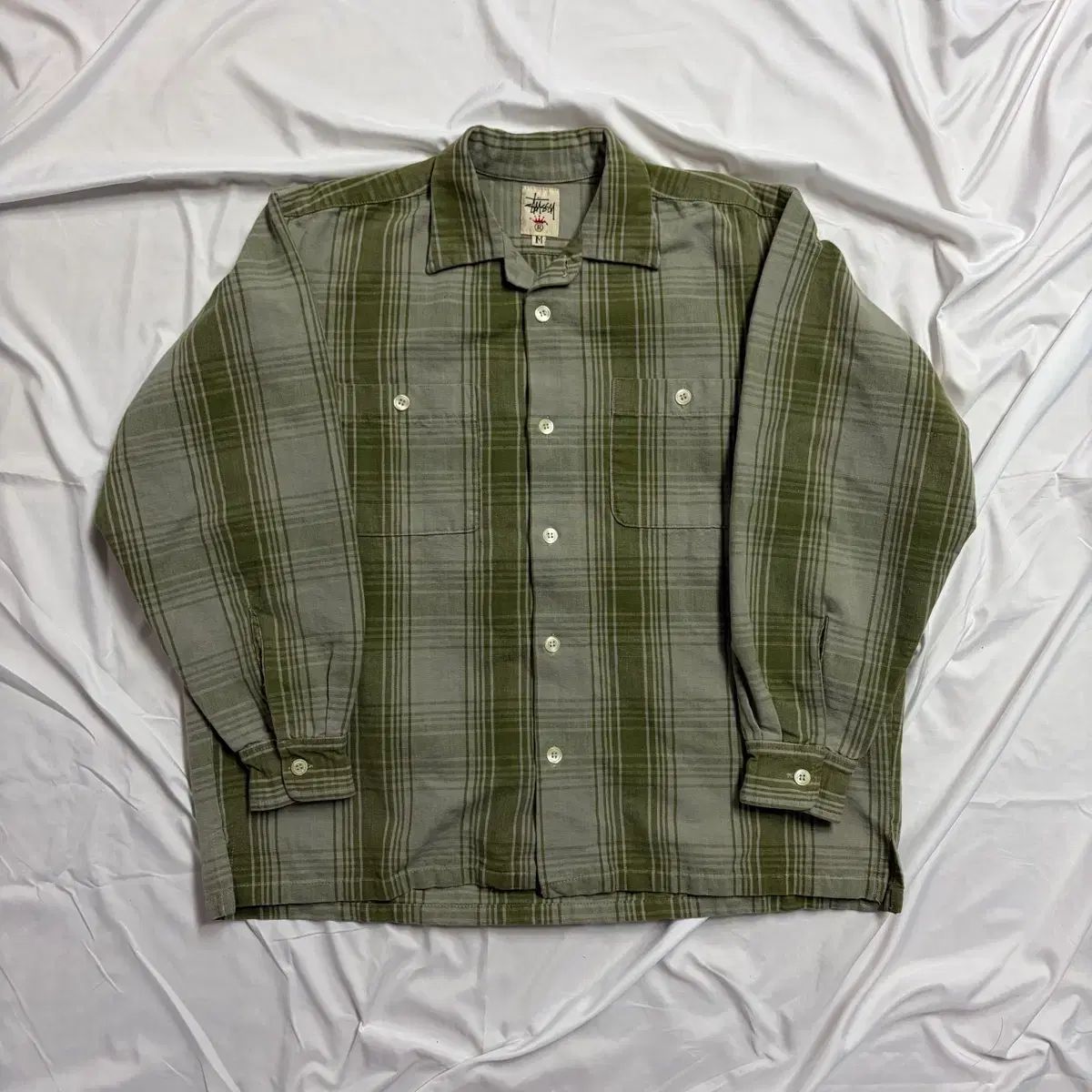 M 90s usa オールド STUSSY チェック シャツ - メルカリ