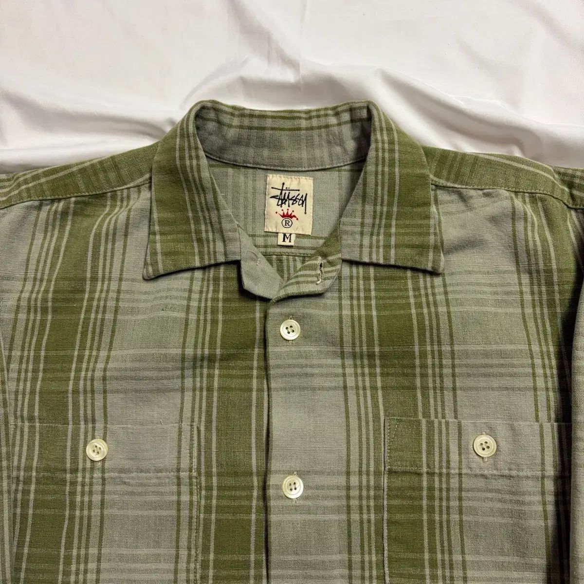 M 90s usa オールド STUSSY チェック シャツ - メルカリ