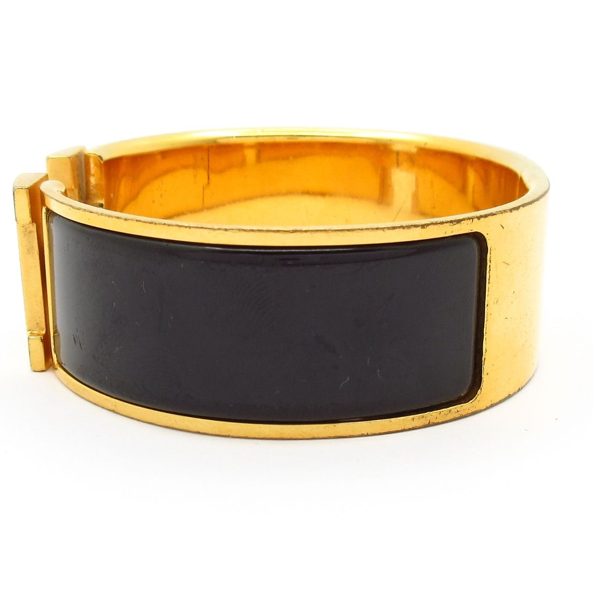 HERMES(エルメス) バングル クリック・クラックH ゴールド×黒 - メルカリ