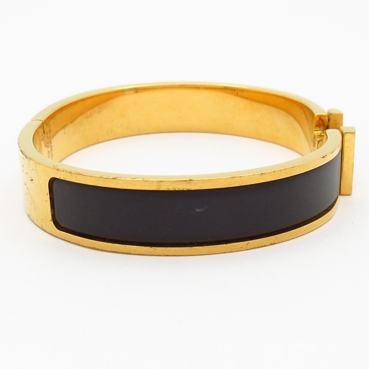 HERMES(エルメス) バングル クリックHH ゴールド×黒 - メルカリ