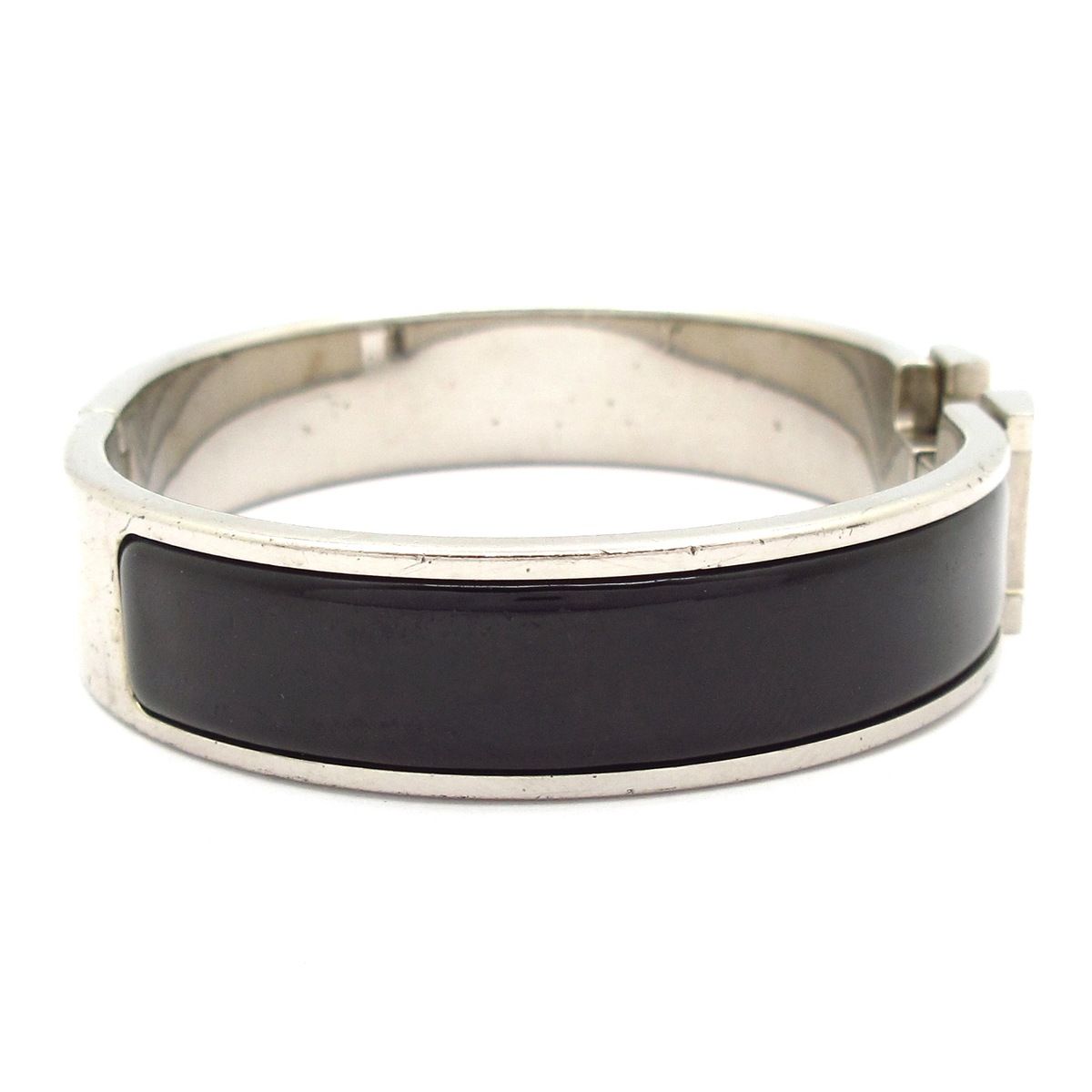 HERMES(エルメス) バングル クリックH シルバー×黒 - メルカリ