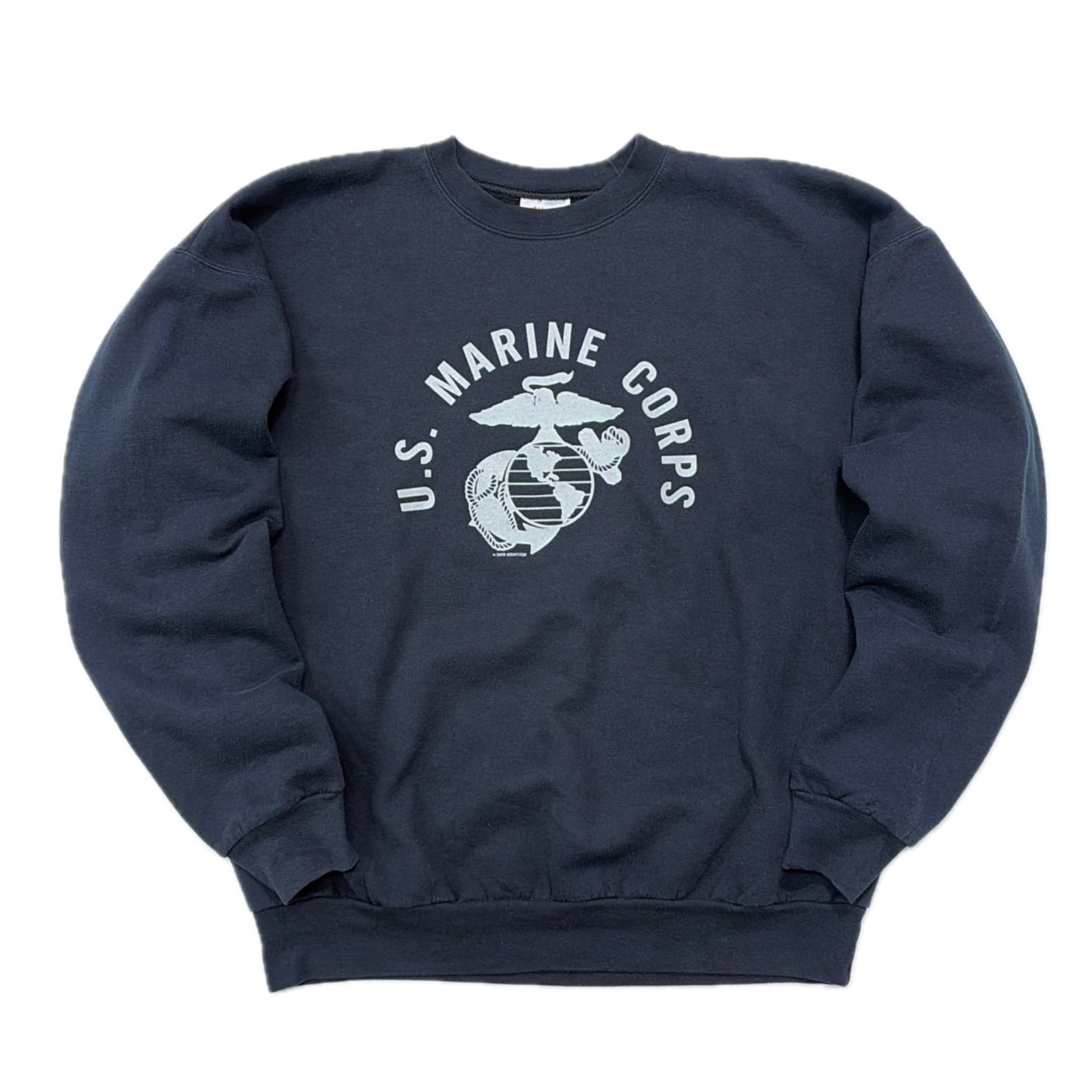 00s USMC 米軍 スウェット ミリタリー 黒 ブラック L マリンコープス 