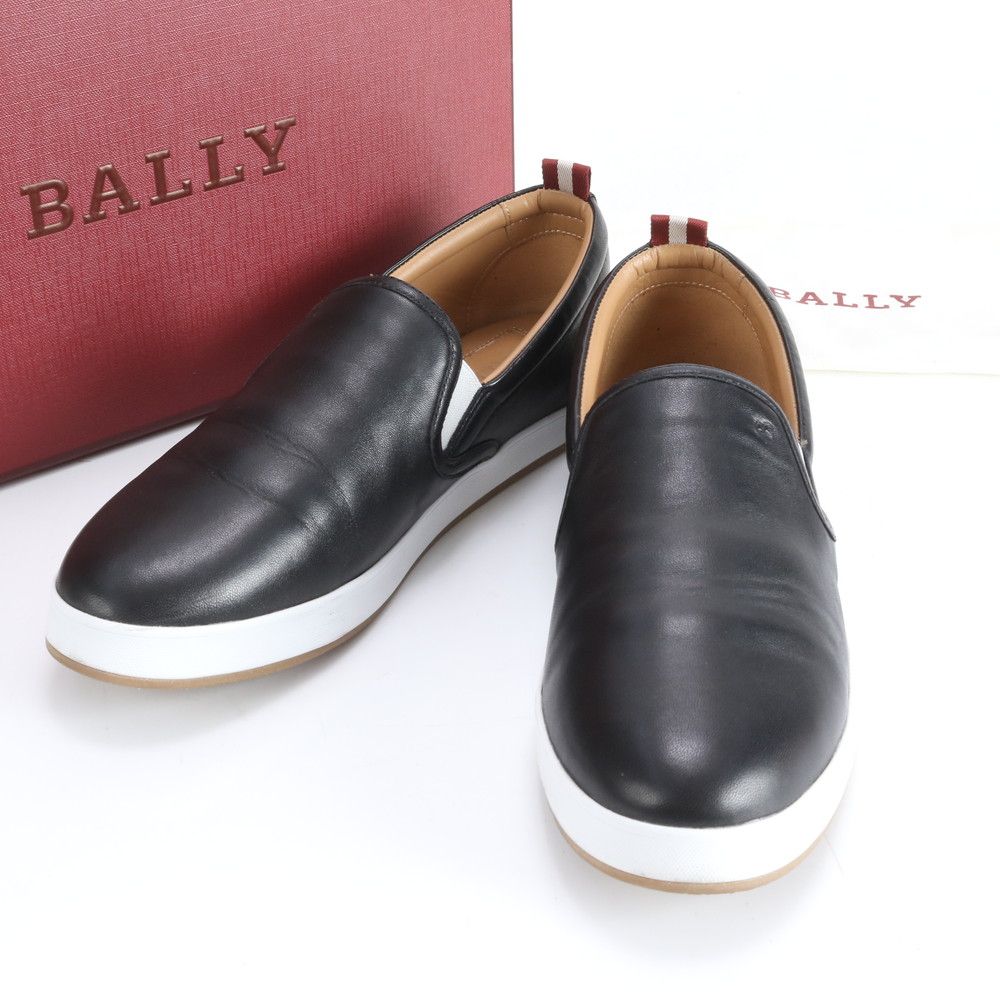 美品 バリー 40 レザー スリッポン 靴 シューズ ビジネス 紳士