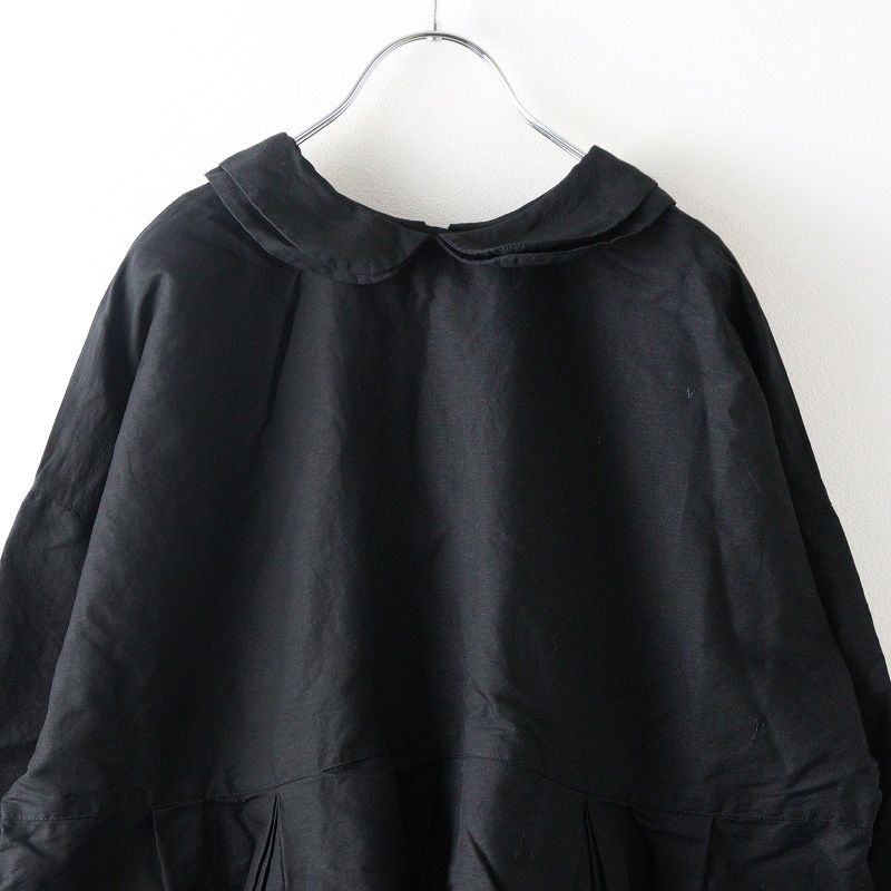 2025SS ネストローブ nest Robe コットンリネン2枚襟タックドレス F