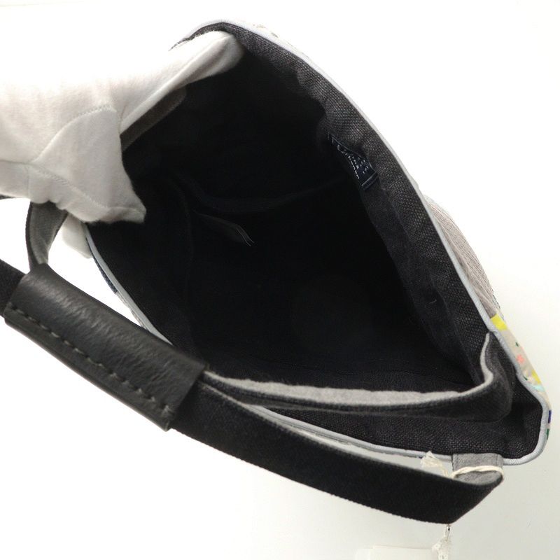 美品 ミナペルホネン mina perhonen piece bucket bag gray mix ピース