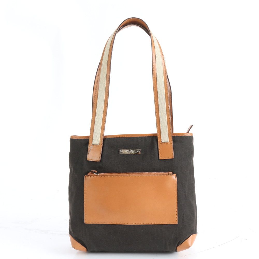 美品 グッチ 019 0458 レザー キャンバス トート バッグ 肩掛け