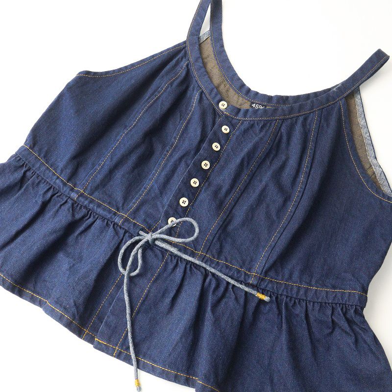 美品 45R 45rpm フォーティファイブアール 大麦デニムのキャミソール