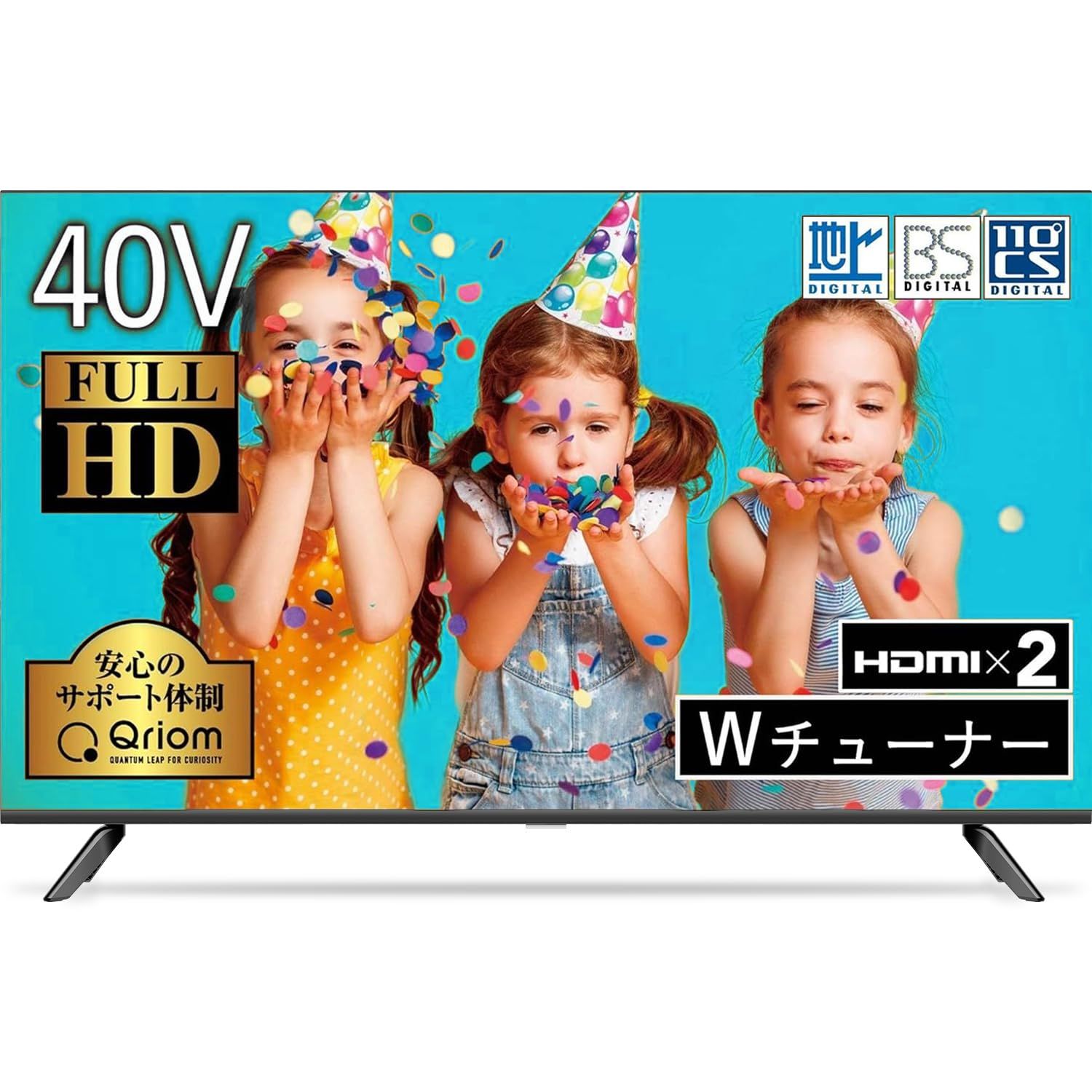 ◇山善 テレビ Wチューナー 液晶 40インチ フルハイビジョン QRTN