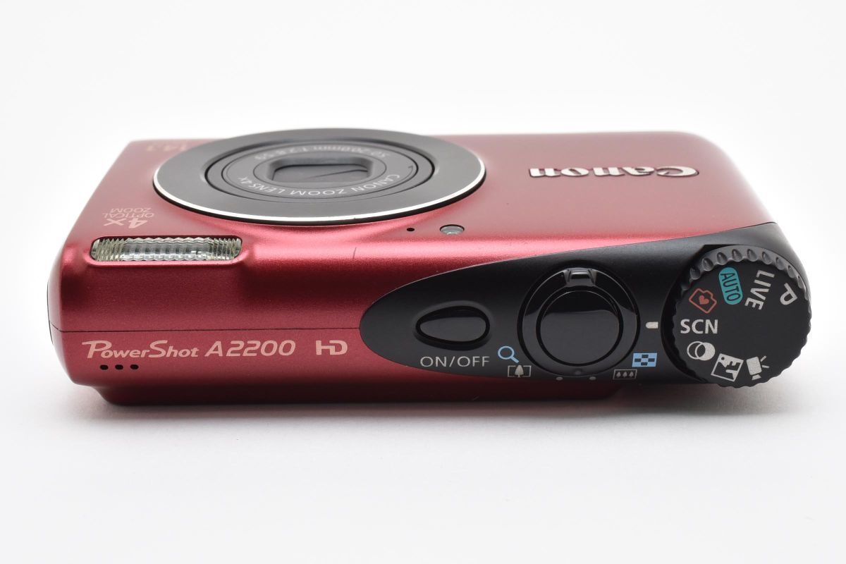 キヤノン Canon PowerShot A2200 レッド 充電器付き ARYM5376#22