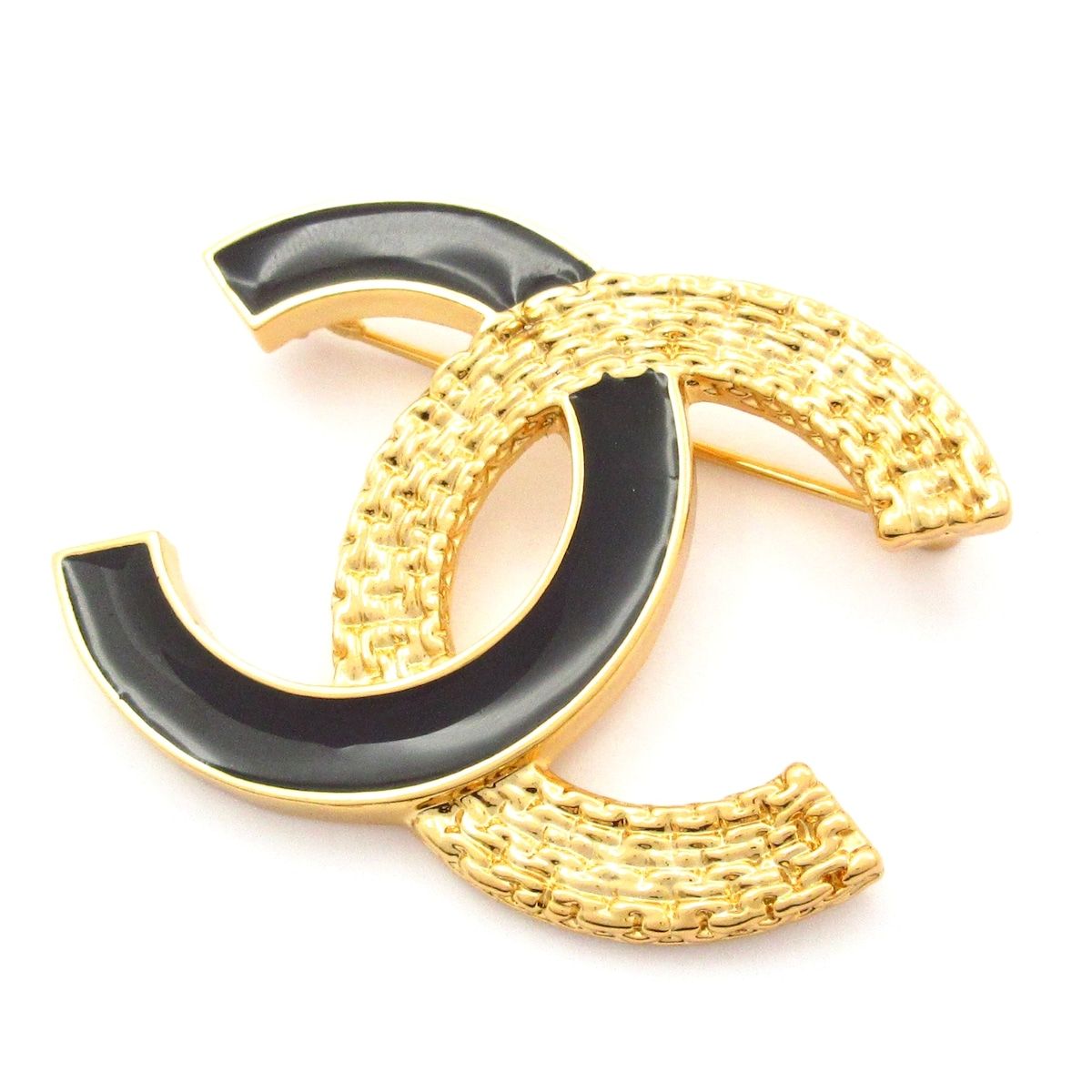 CHANEL(シャネル) ブローチ美品 ココマーク ゴールド×黒 - メルカリ