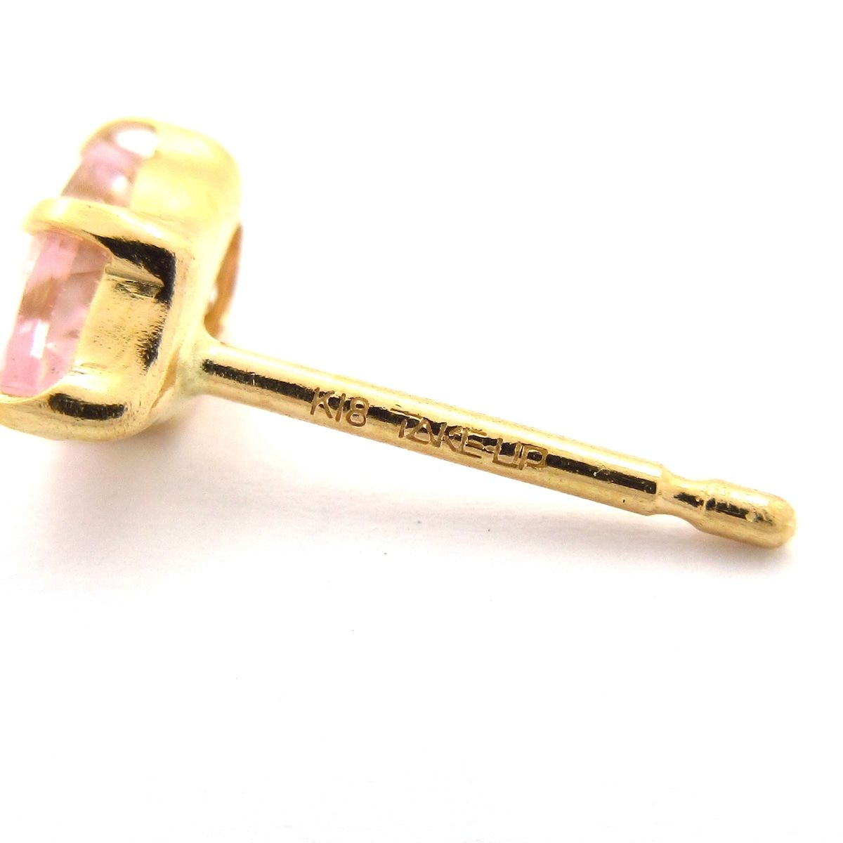 アクセサリー TAKE-UP(テイクアップ) ピアス - K18YG×クリア 総重量:0.8g