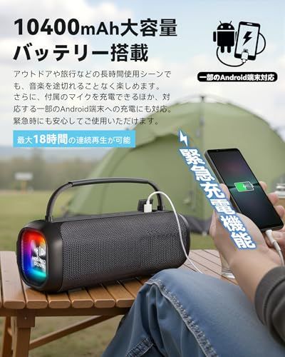 ワイヤレスマイクスピーカー Bluetooth 5.3 Hoshikou Denpa カラオケ