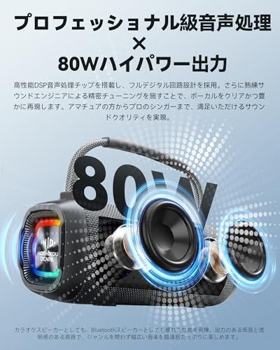 ワイヤレスマイクスピーカー Bluetooth 5.3 Hoshikou Denpa カラオケ