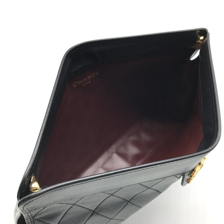 美品 CHANEL シャネル ココマーク マトラッセ レザー クラッチ