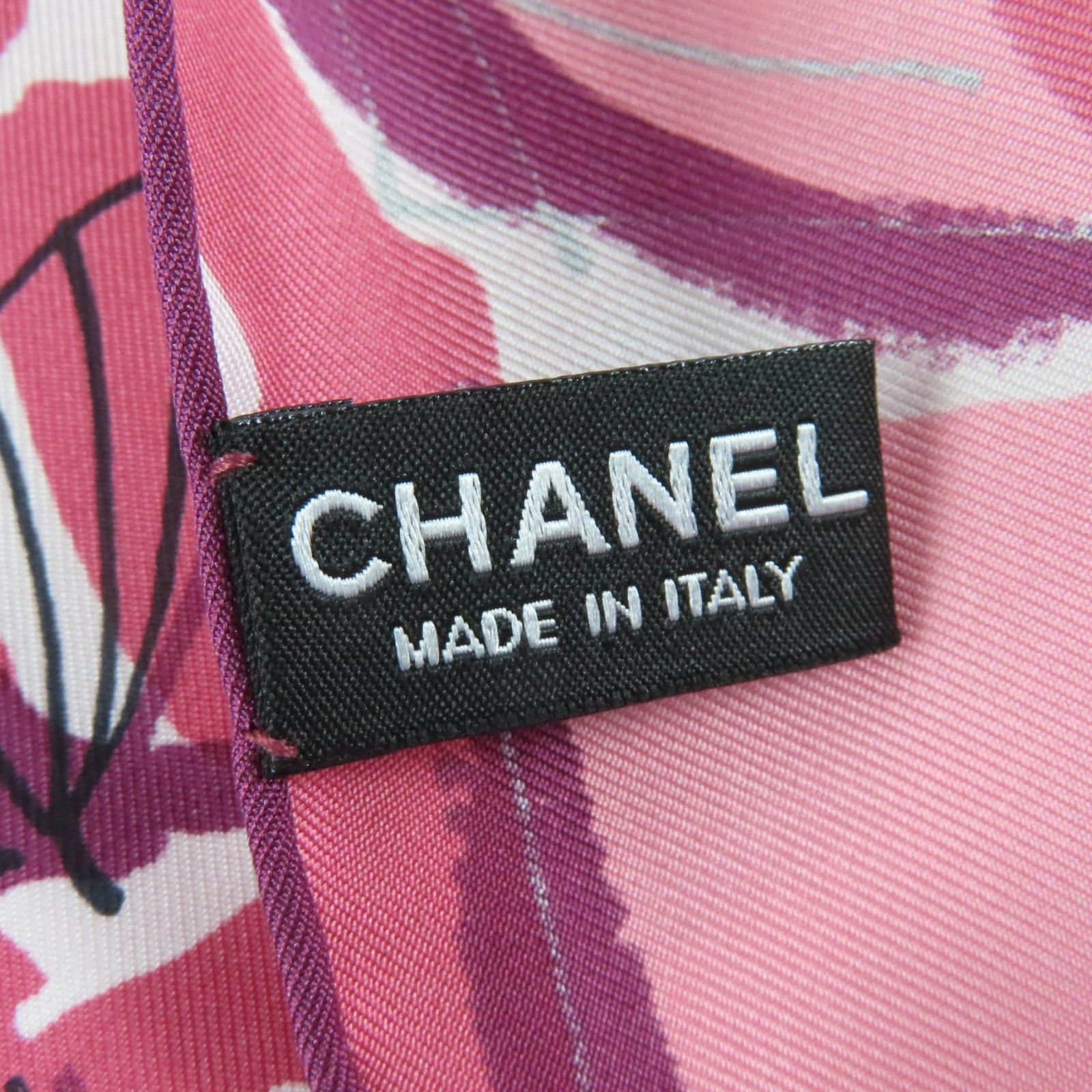 極美品☆CHANEL シャネル 10A シルク100％ カメリア・ココマーク 大判