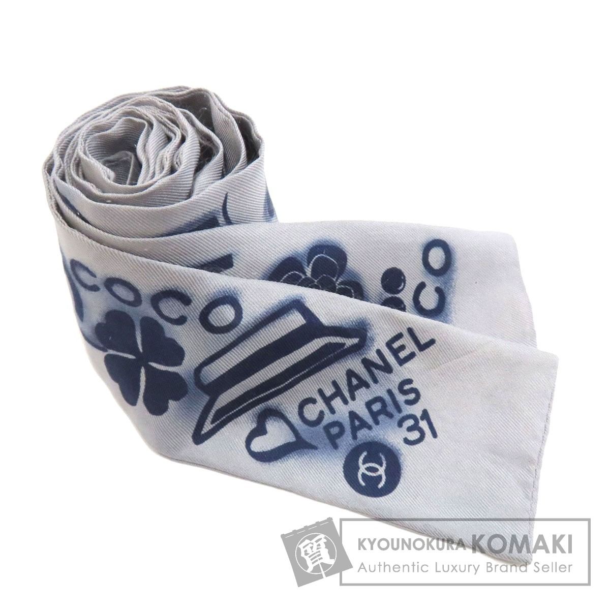 CHANEL シャネル ココマーク スカーフ シルク レディース [中古