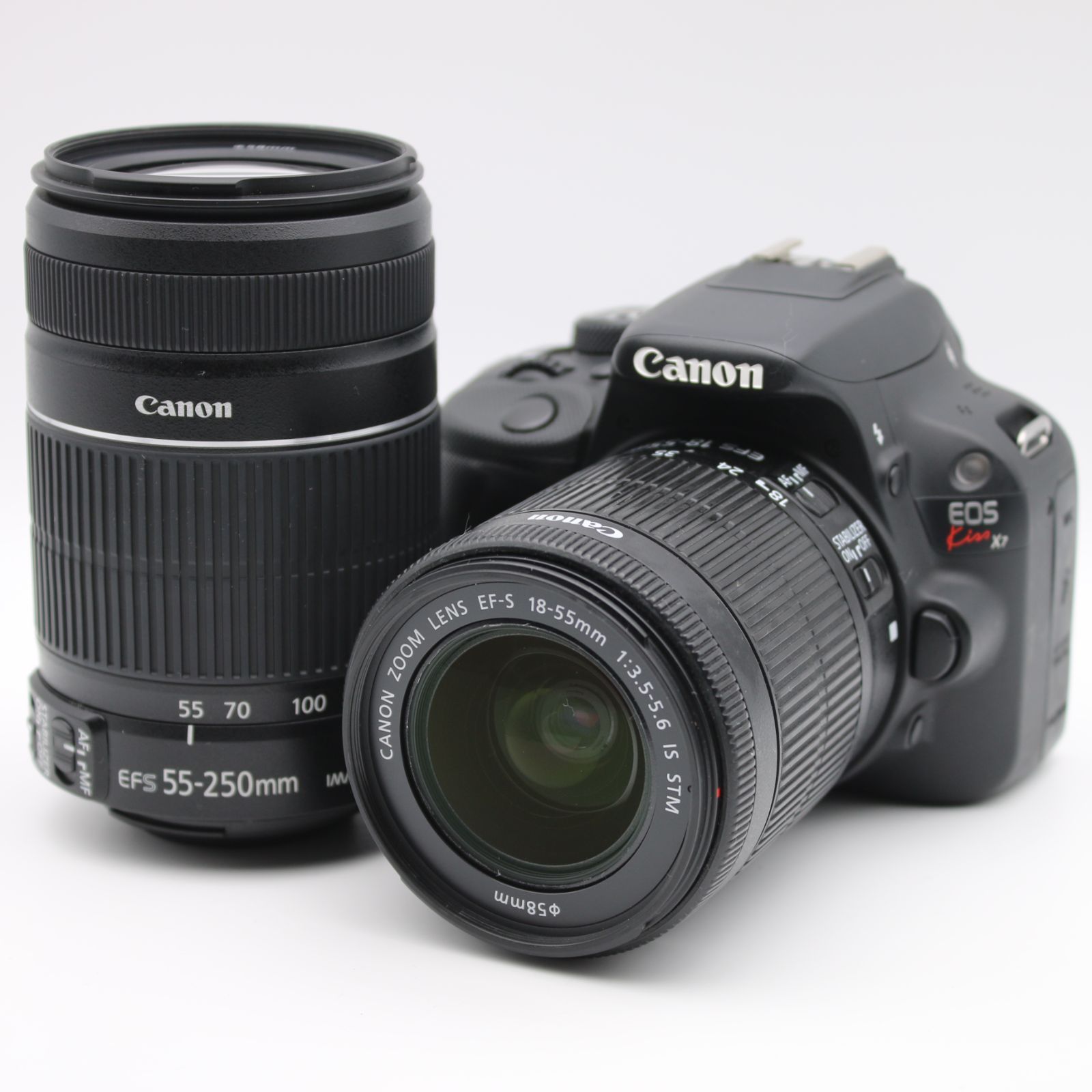 極上品】 Canon EOS Kiss X7 ダブルズームキット EF-S 18-55mm F3.5