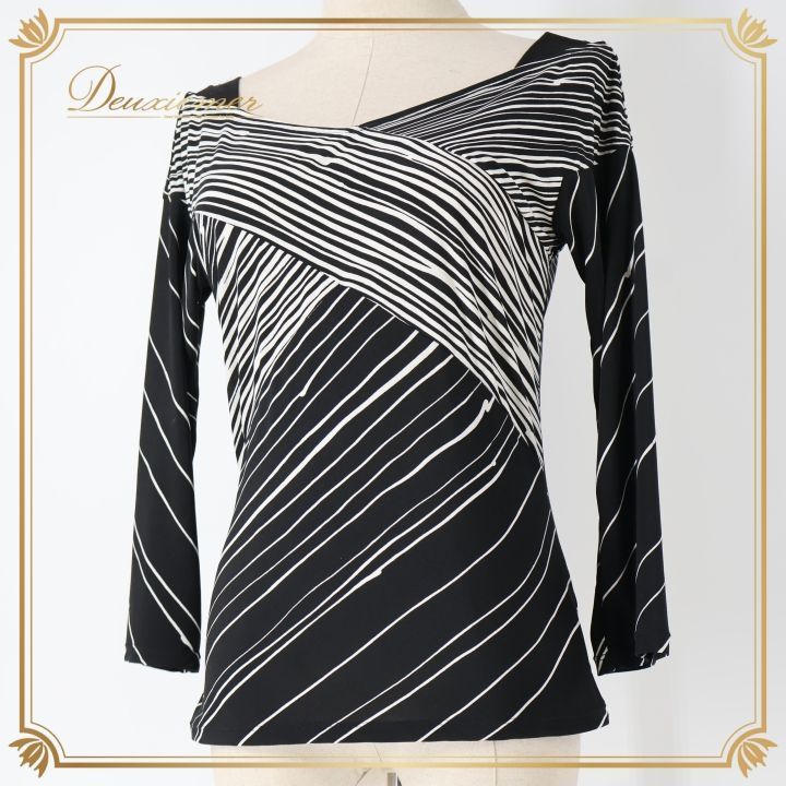 社交ダンス 衣装 トップス ブラウス ブラック系 チャコット Chacott