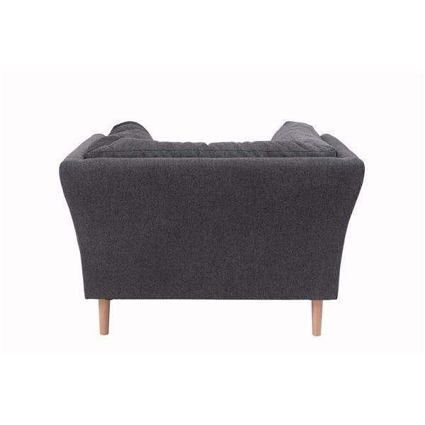  ソファー 1人掛け 約幅105×奥行85×高さ73×座面高45cm ダークグレー 木製フレーム 肘付き 完成品 リビング ダイニング 麻モダン 2人掛け 3人掛けソファ ソファ ソファベッド