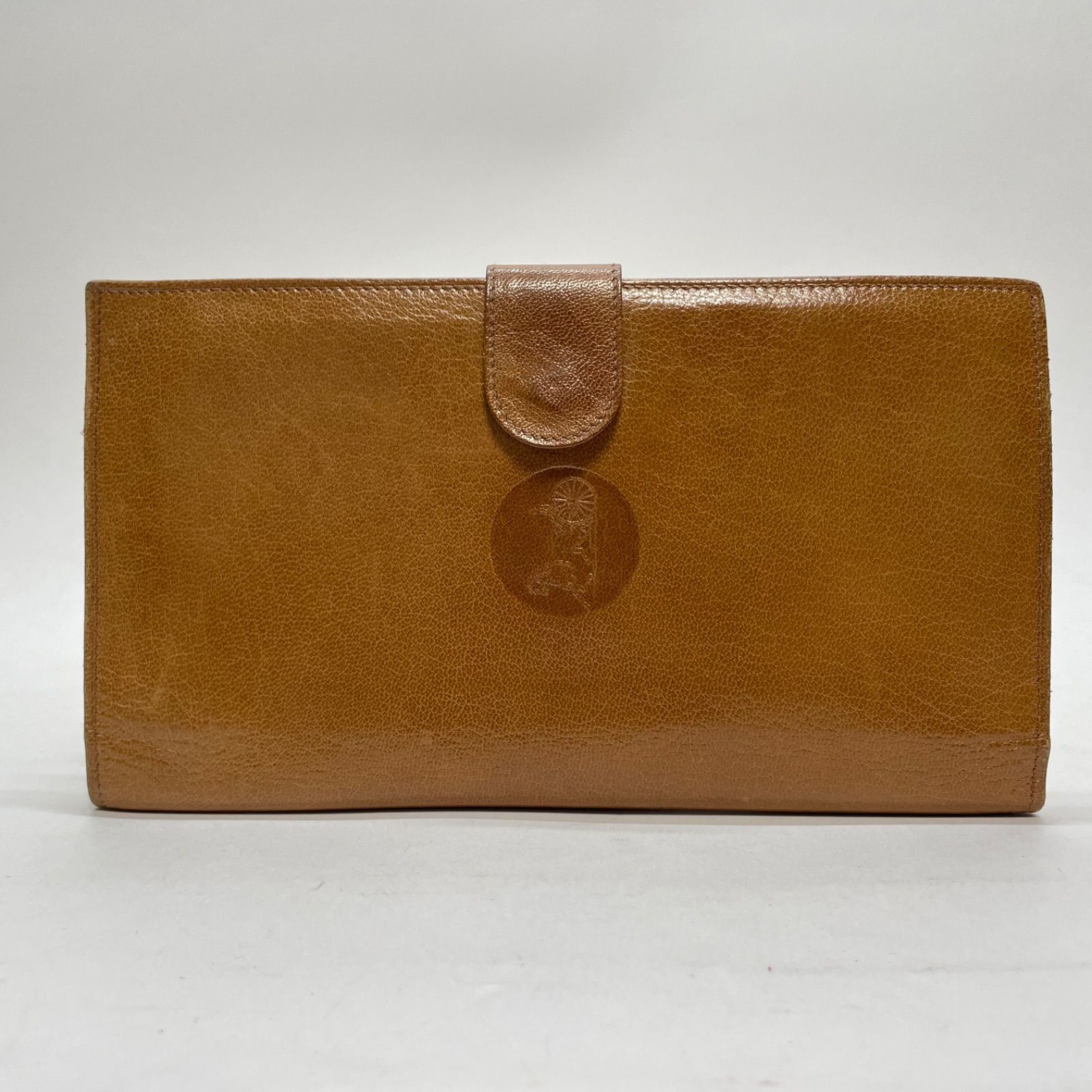 3695 CELINE セリーヌ 長財布 ブラウン ヴィンテージ がまくち レザー