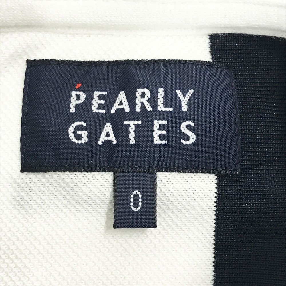 サイズ：0 PEARLY GATES パーリーゲイツ 半袖ポロシャツ ストライプ柄