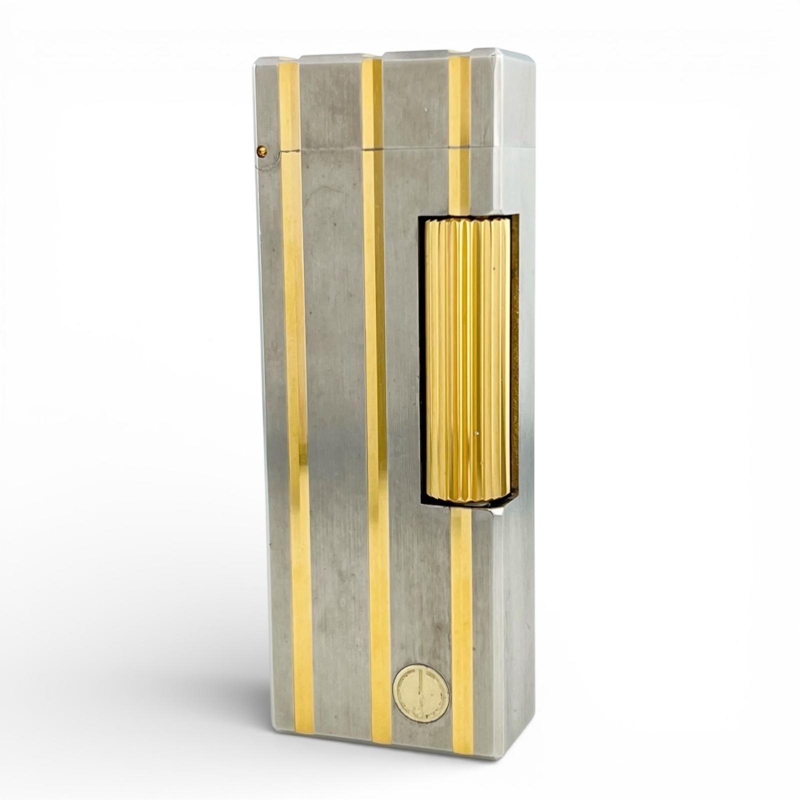 良品△Dunhill ダンヒル スクエア ストライプ柄 ローラー式 喫煙具