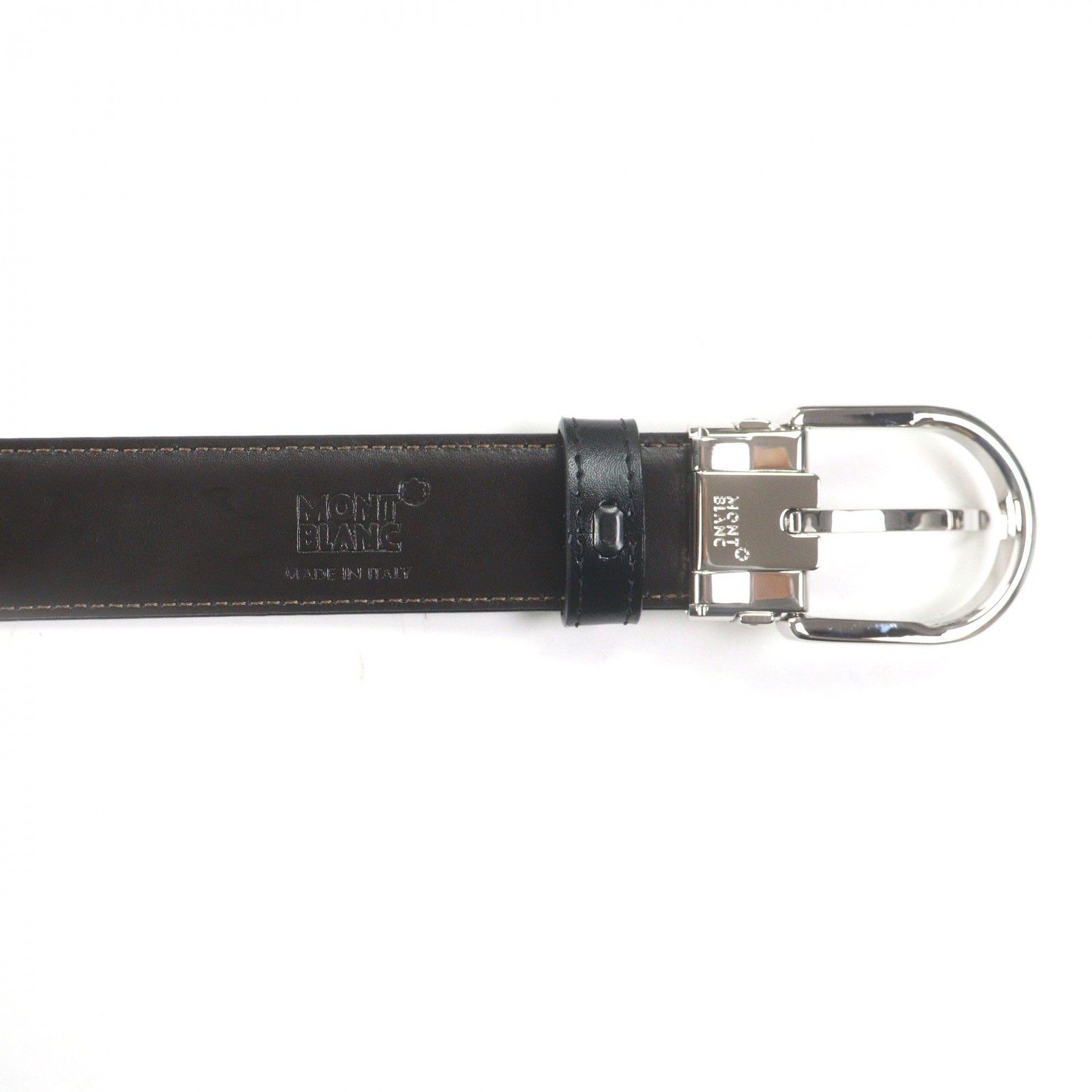 極美品□MONTBLANC モンブラン ホワイトスター リバーシブル ホース