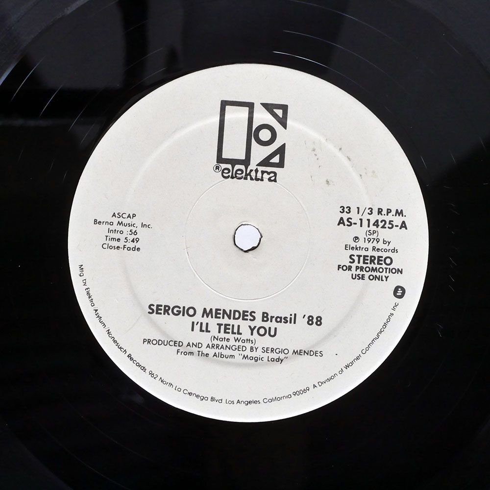 見本盤 US盤 SERGIO MENDES BRASIL'88/I'LL TELL YOU/ELEKTRA AS11425