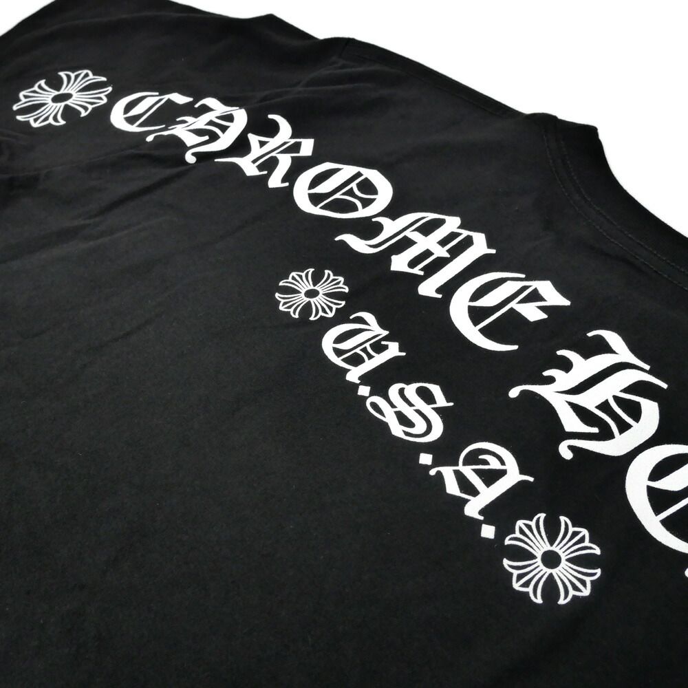 名東】クロムハーツ アーチロゴプリント Tシャツ スクロールラベル