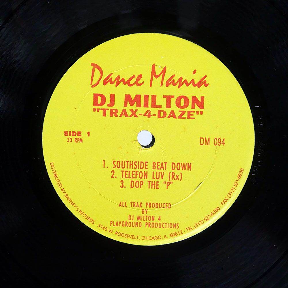 US盤 DJ MILTON/TRAX-4-DAZE/DANCE MANIA DM094 12 - メルカリ