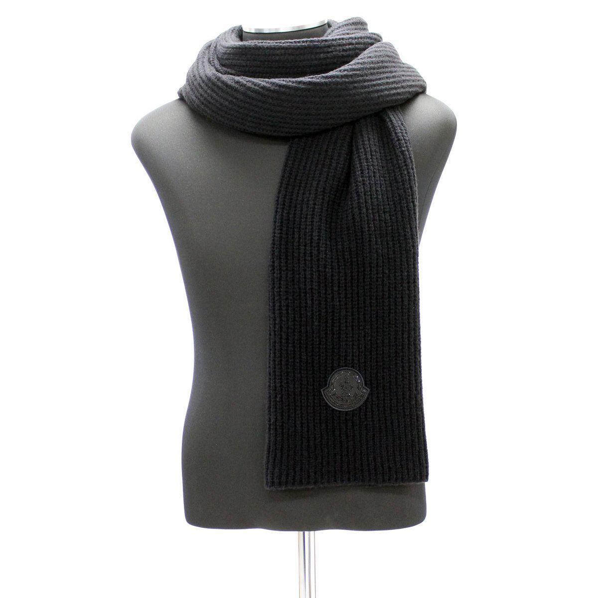167 MONCLER モンクレール 3C00009 M2739 ブラック マフラー SCIARPA