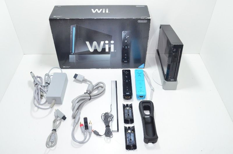 送料無料】 ニンテンドー Nintendo Wii 本体 RVL-001(JPN) ブラック