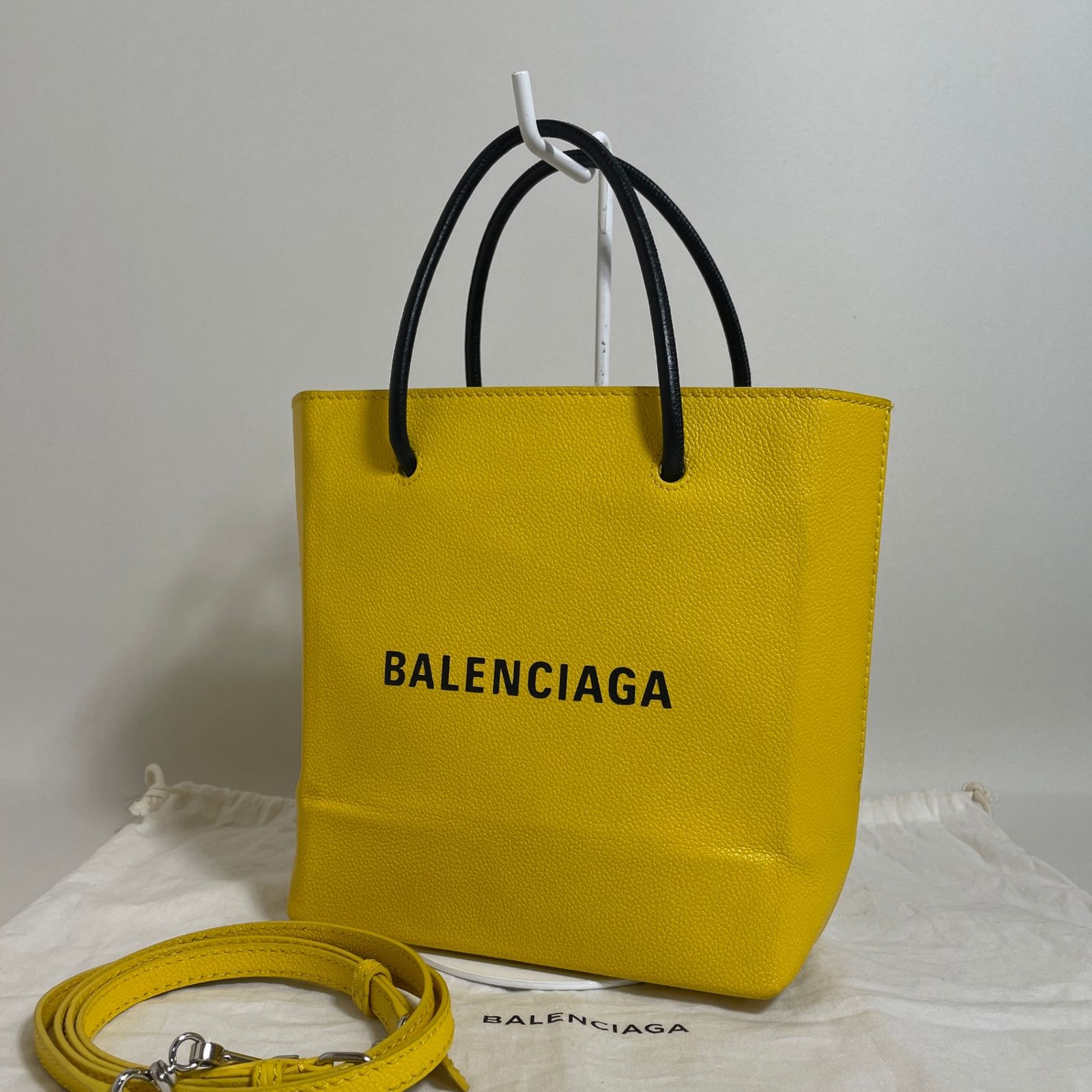 2602-89｜美品｜バレンシアガ ショッピングトート XXS イエロー - メルカリ