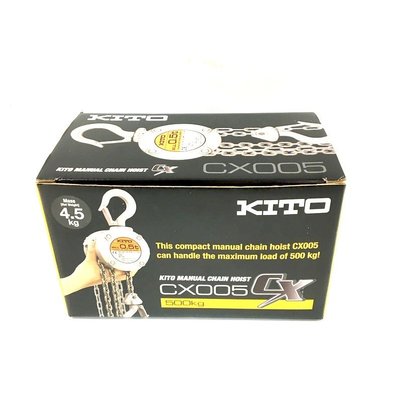 未使用 KITO キトー チェーンブロック CX005 CX形 定格荷重500kg 標準